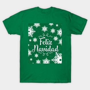 Feliz Navidad v2 Green Series T-Shirt